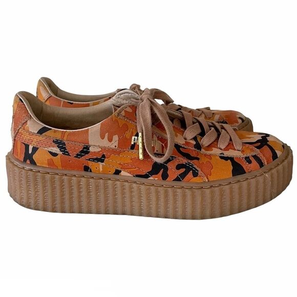 Puma X Fenty by Rihanna Creeper Camo Sneakers Size 7.5 - Picture 2 of 10